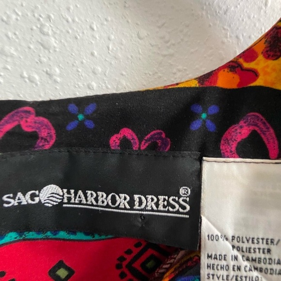 Sag Harbor Vintage Multicolor Patterned Dress - Picture 5 of 8